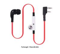 Eacam Auriculares con Sonido Claro, Auricular Universal K Head Walkie Talkie de 2 Pines con Micrófono Incorporado, Adecuado para Policía, Guardias de Seguridad, Manos Libres (Roja)