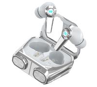 Eacam Auriculares Inalámbricos Verdaderos con Tiempo de Reproducción de 24 Horas Cancelación Activa Ruido Auriculares Estéreo Internos BT 5.4 Deportivos Impermeables (Blanco)