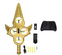 Eacam Avión RC de Espuma 2.4G Avión RC de Control Remoto para Niños Juguete para Niños EPP 3 Modos Velocidad Una Tecla Despegue Aterrizaje Retención Altitud F (Oro)