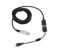 Eacam Cable XLR A USB Cable de USB XLR de Grabación Micrófono Convertidor A D 16 Bits 48 KHz 2,8 M OFC Indicador LED Doble Escudo para Podcast Studio Gami