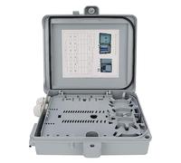 Eacam Caja Terminal de la Fibra de 12 Bases FTTH, Prenda Impermeable IP65 para Interior y Al Aire Libre, Hecha de PC+ABS