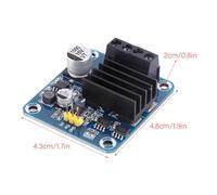 Eacam Controlador de Motor 50A, Módulo de Controlador de Motor de un Canal de Alta Potencia de Puente H con Aislamiento de Señal PWM para Rotación hacia Adelante e Inversa de 3.3V a