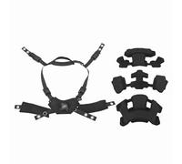 Eacam de Suspensión Ajustable para Casco, Kit de Acolchado con Correa para la Barbilla para Casco Fast Mich Wendy con Esponja de Nailon de Espuma Viscoelástica (Esponja Negra)