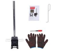 Eacam Estufa de Leña para Tienda de Campaña, Acero Al Carbono Plegable 21,3 | Cocina de Camping, Chimenea de Acero Inoxidable, Puerta de Cristal, Cocina de Campamento, Ajuste Ajustable para Tienda de