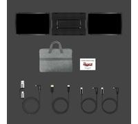 Eacam Extensor de Pantalla Portátil de Triple Pantalla para Computadora Portátil 16 Pulgadas para Edición Negociación Acciones y Visualización Videos