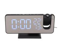 Eacam FM LED Digital Projection Alarm Clock with AutoBrightness & 180° | Reloj despertador con proyección digital FM LED con brillo automático y pantalla giratoria de 180°