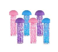 Eacam Linternas de Papel de Medusas Colores, Paquete 6, Fáciles Colgar, Uso Versátil, Diseño Semicircular y Película Color.Vibrante Decoración del Hogar para Bodas y f (Púrpura oscuro)