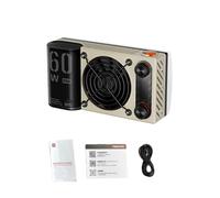 Eacam Luz de Vídeo LED RGB de 60 W para fotografía. Luz LED COB 60 W con Temperatura Color 2500 K a 10000 K, CRI95, 6490 Lux, Batería 4500 MAh, Control Mediante Aplicación