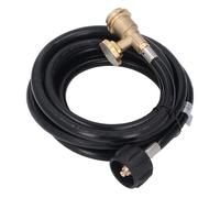 Eacam Manguera de Extensión para Parrilla, Manguera de Extensión Gas con Manómetro, Detector Fugas, 12 Pies para Tanque, Calentador Parrilla Barbacoa CH3
