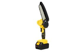 Eacam Mini Motosierra, 6 Pulgadas Inalámbrica 20V 3.0Ah Recargable | Construcción de Plástico y Metal, Poda de árboles, Uso en Jardín, Batería de 20 V, Cadenas Universales, Bloqueo de