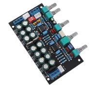 Eacam Preamplificador HiFi Clase A Placa de Tono con Eliminador de Sonido | Control de 4 perillas para agudos, medios y graves, volumen AC12V, suministro dual o componente del módulo