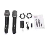 Eacam Recepción Clara sin Retardo, Micrófonos Duales para Karaoke, Micrófono Inalámbrico 2.4G con Tecnología de Chip DSP, Alcance de 30 a 50 M, Inicio Rápido y Pantalla Batería