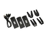 Eacam Reemplazo de Batería de Drones de 1800mAh, 3pcs Li PO Batería con Cuchillas de Hélice para E88 E88Pro E525 E99 E99Pro P1 K3 S1. Diseño Pequeño y Liviano, Larga Vida útil,