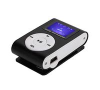 Eacam Sports MP3, Ranura de Expansión de Tarjeta de Memoria Incorporada, Admite una Extensión Máxima de 32 GB, Ultra Liviano, Duración de la Batería Larga, Pantalla de Pantalla Mini (Negro)