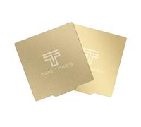 Eacam TWO TREES 310 * 310 Mm Hoja de Acero PEI Cama de Impresión Etiqueta Magnética Respaldo Adhesivo CR-10 CR-10S Anet A8 Plus Artillería SW-X1 Impresora 3D (Oro)