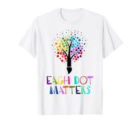 Each Dot Matters - Árbol de Unidad de Lunares Coloridos para Maestros niños Camiseta