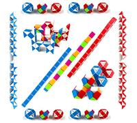 EACHHAHA 25 Piezas Mini Serpiente Mágica 24 Secciones-Regalos cumpleaños niños Colegio-Magic Snakes Twist Toy-Regalos de Fiesta para niños-Rompecabezas 3D para Adultos y niños(3 Colores)