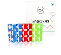 EACHHAHA 6 Piezas Mini Serpiente Mágica 24 Secciones - Magic Snakes Twist Toy - Rompecabezas 3D para Niños y Adultos - Regalos de Cumpleaños y Fiesta (3 Colores)