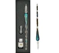 EACHHAHA Pluma de Cristal para Creaciones Artísticas, Caligrafía, Firmas - Ideal como Decoración y como Regalo de Negocios (diseño de cielo estrellado)