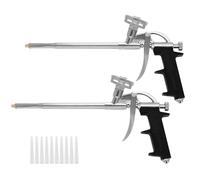 EACHPT Pistola Espuma Poliuretano,Pistola de Espuma de Poliuretano,Pistola Poliuretano 2 Piezas, Pistola de Espuma Expansiva No Necesita Limpiador para Calafatear Sellar Rellenar (con 10 Boquillas)
