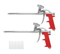 EACHPT Pistola Espuma Poliuretano,Pistola de Espuma de Poliuretano,Pistola Poliuretano 2 Piezas, Pistola de Espuma Expansiva No Necesita Limpiador para Calafatear Sellar Rellena (Rojo)