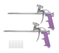 EACHPT Pistola Espuma Poliuretano,Pistola de Espuma de Poliuretano,Pistola Poliuretano 2 Piezas, Pistola de Espuma Expansiva No Necesita Limpiador para Calafatear Sellar Rellenar (con 10 Boquillas)