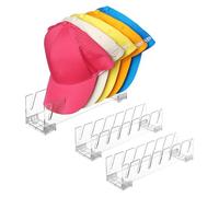 EACHPT Soporte para Gorras de Béisbol, 2 Piezas Transparente Organizador de Sombreros para 14 Gorras de Béisbol, Soporte para Gorras de Béisbol y Organizador