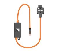 EACHSHOT ZGCINE DT-PD D-Tap to USB-C PD Bi-Directional Charger Cable for V Mount Battery, 20" Nylon Braided, Rotated 180° D Tap for Camera, Monitor, Light