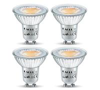 EACLL Ampoule LED GU10 Blanc Chaud 2700K, 6W Remplace Halogène 75W, Lot de 4, 660 Lumens LED Éclairag sans Scintillement, Large Faisceau 38°Spot, PAR16 Non Dimmable AC 230V Court Lampe à Réflecteur