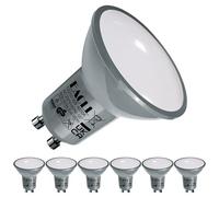 EACLL Bombillas LED GU10 4000K Blanco Neutro 4W Fuente de Luz 450 Lúmenes Equivalente 50W Halógena. Focos Sin Parpadeo AC 230V, Ángulo de haz 120 ° Spotlight, Lámpara Reflectora no Regulable, 6 Pack