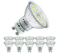 EACLL Bombillas LED GU10 6000K Blanca Fría 4.9W Fuente de Luz, Pack de 10. 585 Lúmenes Equivalente 75W Halógena, AC 230V Sin Parpadeo Focos, 120 ° Spotlight, Luz Diurna Blanco Frio Lámpara Reflectora