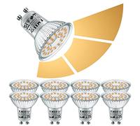EACLL Bombillas LED GU10 6W 2700K Fuente de Luz Regulable Blanco Cálido 570 Lúmenes Lámparas Reflectoras. Atenuación de 3 Niveles Solo Con un Interruptor Normal. AC 230V Sin Parpadeo Focos, 8 Pack