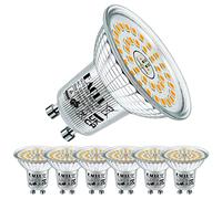 EACLL Bombillas LED GU10 Blanco Cálido 6.5W Reemplaza 100W Halógena, Focos Sin Parpadeo AC 230V, 3000K 900 Lúmenes 120 ° Spotlight, Lámpara Reflectora más Corta(H 45mm) no Regulable, Pack de 6