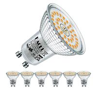 EACLL Bombillas LED GU10 Blanco Cálido 6W Reemplaza 90W Halógena, Pack de 6, Focos Sin Parpadeo AC 230V, 2700K 660 Lúmenes 120 ° Spotlight, Lámpara Reflectora no Regulable
