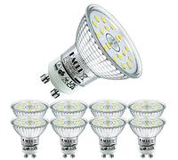 EACLL Bombillas LED GU10 Blanco Frio 4.9W Reemplaza 75W Halógena, Pack de 8, Focos Sin Parpadeo AC 230V, 6000K 585 Lúmenes 120 ° Spotlight, Lámpara Reflectora no Regulable