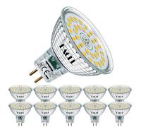 EACLL Bombillas LED GU5.3 Blanca Neutra, 6.5W Equivalente 60W MR16 Halógena, Pack de 10, Focos Sin Parpadeo AC/DC 12V, 4000K 700 Lúmenes 120 ° Spotlight, Lámpara Reflectora No Regulable