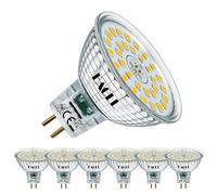 EACLL Bombillas LED GU5.3 Blanca Neutra, 6.5W Equivalente 60W MR16 Halógena, Pack de 6, Focos Sin Parpadeo AC/DC 12V, 4000K 580 Lúmenes 120 ° Spotlight, Lámpara Reflectora No Regulable