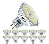 EACLL Bombillas LED GU5.3 Blanco Frío, 6.5W Equivalente 60W MR16 Halógena, Pack de 10, Focos Sin Parpadeo AC/DC 12V, 6400K 700 Lúmenes 120 ° Spotlight, Lámpara Reflectora No Regulable