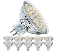 EACLL Bombillas LED GU5.3 Luz Blanca Neutra, 6W Equivalente 50W MR16 Halógena, Pack de 4, Focos Sin Parpadeo AC/DC 12V, 4000K 485 Lúmenes 120 ° Spotlight, Lámpara Reflectora No Regulable