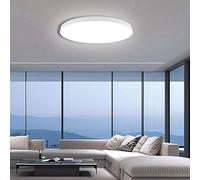 EACLL Plafon LED Techo, Lampara Techo Ø23CM 18W, 1 Unidad, 2000LM, 6000K Blanca Fría, IP44 Redondo Blanco Plafones para Techo Led, No Regulable, Para dormitorio baño sala de estar cocina
