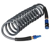 EADUTY Manguera de aire de retroceso de poliuretano resistente de 1/4 pulgadas x 10 pies, ligera, flexible manguera de compresor con acoplador rápido universal, limitadores de enchufe y curvatura,