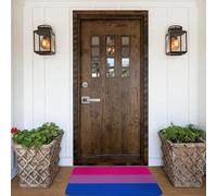 EAEQKOUC 3D 3D Biual Pride Flag Anti-Slip Doormat Floor Mat Water Oil Proof Carpet Rug for Kitchen Entrance Home Bathroom Footpad Mats-50x80cm