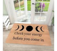 EAEQKOUC 3D 3D Check Your Energy Doormat, Non-Slip Floor Mat, Hand Washable, Funny Welcome Rug for Indoor, Outdoor, Front Door, Porch-40x60cm