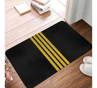 EAEQKOUC 3D 3D Custom Born To Fly Capitán Stripes Felpudo Entrada Baño Cocina Puerta Esterilla Piloto de Vuelo Aviador Aviador Baño Alfombra Carpeta-40x60cm