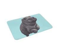 EAEQKOUC 3D 3D Cute Painted Baby Hippo Swimming - Digital Painting Anti-Slip Doormat Floor Mat for Kitchen Entrance Home Bathroom Footpad Mats-60x90cm
