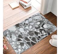 EAEQKOUC 3D 3D Photographic Image of Mirrors and Glass Non-Slip Doormat Floor Mat Carpet Rug for Kitchen Entrance Home Bedroom Footpad Mats-50x80cm