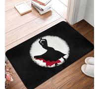 EAEQKOUC 3D España Flamenco Bailarina Puerta Delantera Alfombra Antideslizante Interior Impermeable Danza Española Alfombra de Entrada Sala de Estar-60x90cm