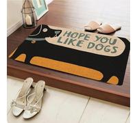 EAEQKOUC 3D Felpudo Antideslizante 3D Espero Que te gusten los Perros - Felpudo de poliéster Lavable a máquina para Interior/Exterior con patrón de Perro Adorable - 40x60cm