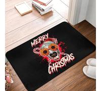 EAEQKOUC 3D Halloween Horror Movie Clown Terrifier Doormat Non-Slip Kitchen Bathroom Mat Toilet Floor Door Entrance Carpet Rug-50x80cm