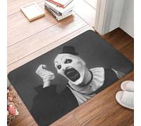EAEQKOUC 3D Halloween Movie Terrifier Front Door Floor Entrance Mat Interior Horror Clown Baño Felpudo Cocina Alfombra-60x90cm